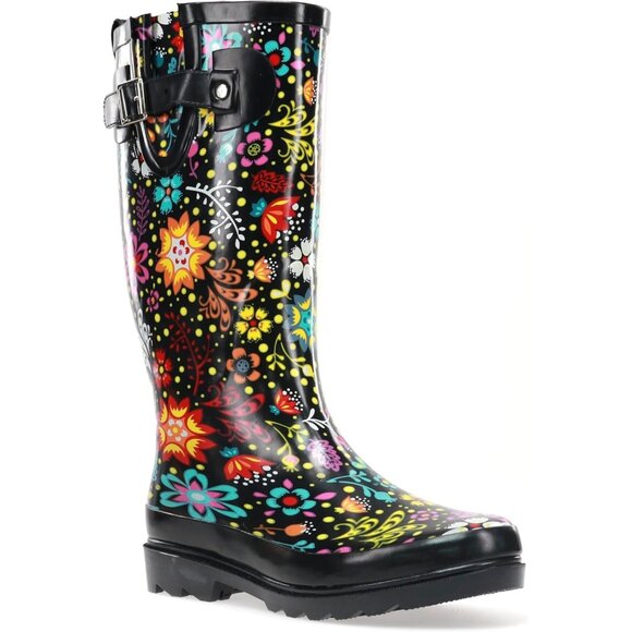 ✨Women Black Chief Tall Waterproof Rain Boot Comfortabel Outdoor Garden Shoes